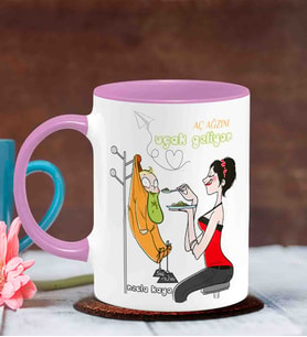 BK Gift Kişiye Özel Anneler Günü Temalı Pembe Kupa Bardak P9