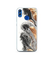 Mermer Tasarımlı Süper Şeffaf Silikon Telefon Kılıfı Huawei Honor 10 Lite