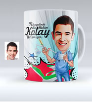 BK Gift Kişiye Özel Bay Diş Hekimi Karikatürlü Beyaz Kupa Bardak  4