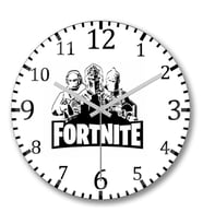 Fortnite Preto e Branco Duvar Saati Bombeli Gercek Cam