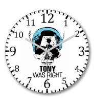 Tony Was Right Duvar Saati Bombeli Gercek Cam