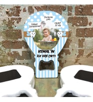 Balon Açacaklı Hediyelik Magnet - Erkek Bebek Diş Buğdayı Resimli Magnet