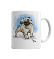 Pug Köpek Kupa Bardak Porselen