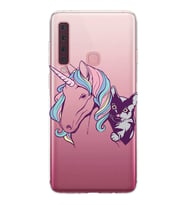 Kılıfland Samsung Galaxy A9 2018 Kılıf Silikon Resimli Kapak Unicorn And Cat Stok 88