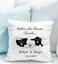 Kişiye Özel Şehirler Arası Sevgili Yastığı