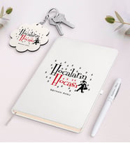BK Gift Kişiye Özel Hocaların Hocası Beyaz Defter Kalem Ve Anahtarlık Hediye Seti-2 (Model 1)