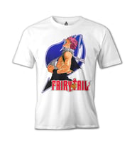 Fairy Tail - Natsu Beyaz Erkek Tshirt