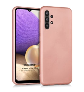 Microsonic Matte Silicone Samsung Galaxy A32 Kılıf Rose Gold