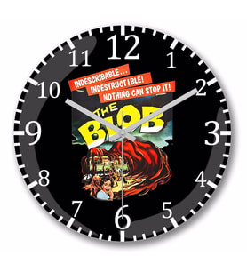 The Blob  Duvar Saati Bombeli Gercek Cam