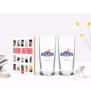 BK Gift Kişiye Özel Renkli Baskılı Malatya Tasarımlı Turistik İkili Rakı Bardağı ve Rakı Cep Kitabı Hediye Seti-2 (Model 1)