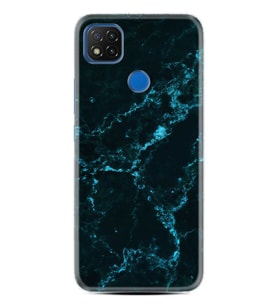Kılıfland Xiaomi Redmi 9C Kılıf Silikon Resimli Kapak Koyu Mavi Mermer Stok 1297