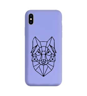 Iphone Xs Çizgi Tasarımlı Mor Lansman Telefon Kılıfı