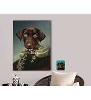 BK Gift Kişiye Özel Evcil Dost Rönesans Tasarımlı Kanvas Tablo 70x100cm-3