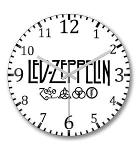 Led Zeppelin Duvar Saati Bombeli Gercek Cam