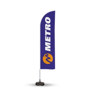 Metro Yönlendirme Tanıtım ve Reklam Yelken  Bayragı Mavi