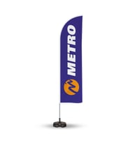 Metro Yönlendirme Tanıtım ve Reklam Yelken  Bayragı Mavi