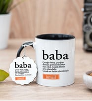 Baba Kelime Anlamı Siyah Kupa Ve Anahtarlık Set