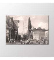 Arty Tablo Tophane Çeşmesi ve Pazar Yeri Tablo (Karışık)