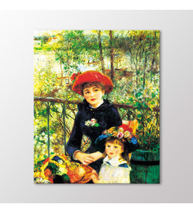 Arty Tablo Terasta İki Kız Kardeş,1881 Tablo (Karışık)