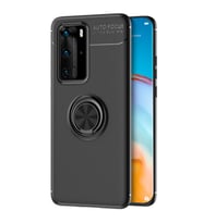 Microsonic Huawei P40 Pro Kılıf Kickstand Ring Holder Siyah