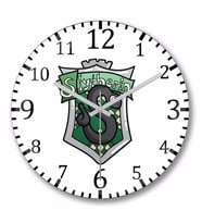 Slytherin Slyther Duvar Saati Bombeli Gercek Cam