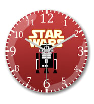 Star Wars 6 Duvar Saati Bombeli Gercek Cam