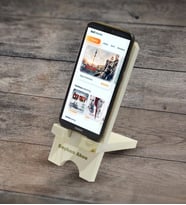 BK Gift Kişiye Özel Ayaklı Ahşap Telefon Standı