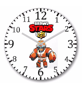 Mecha Bo Design Brawl Stars Duvar Saati Bombeli Gercek Cam