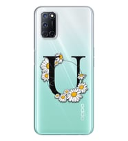 Papatya Harf Tasarım Süper Şeffaf Silikon Telefon Kılıfı Oppo A52-A72 U-Harfi