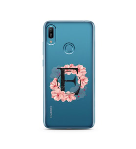 Pembe Çiçekli Harf Tasarım Süper Şeffaf Silikon Telefon Kılıfı Huawei Honor 9 Li