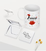 BK Gift Kişiye Özel Dünyanın En İyi Annesi Beyaz Kupa Ayna Seti - 10 (Model 1)