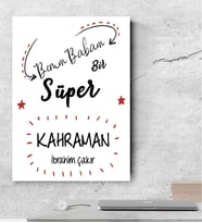 BK Gift Kişiye Özel Babalar Günü Temalı Kanvas Tablo  50x70cm 17661