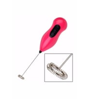 Pazariz Pilli Mini Mixer Kahve Süt Köpürtücü Karıştırıcı Cappucino Mixer Pembe
