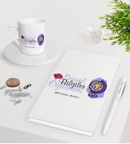 BK Gift Kişiye Özel Sosyal Bilgiler Öğretmeni Beyaz Defter Kalem Türk Kahvesi Fincanı Seti-2 (Model 1)