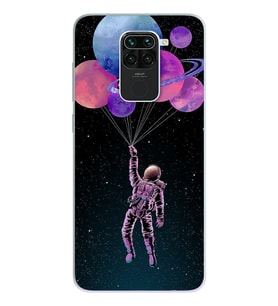 Uzay Balon Tasarım Süper Şeffaf Silikon Telefon Kılıfı Xiomai Redmi Note 9