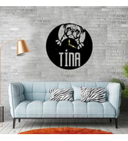 Pug Köpek Temalı Duvar Saati
