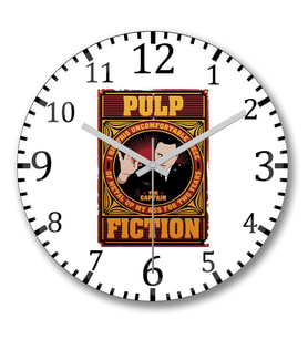 Pulp Fiction Duvar Saati Bombeli Gercek Cam