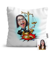 BK Gift Kişiye Özel Avukat Karikatür  Yastık  7