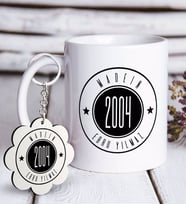 BK Gift Kişiye Özel Made in Beyaz Kupa ve Anahtarlık Hediye Seti (Model 1)