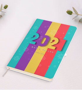 BK Gift Kişiye Özel 2024 Mutlu Yıllar Beyaz Defter-8 (Beyaz)
