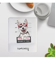 KİŞİYE ÖZEL KÖPEK BASKILI İSİM YAZILABİLİR MOUSE KARE MOUSE PAD