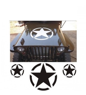 Army Star Askeri Yıldız Araba Off-road Araba Sticker Set 2 Araba