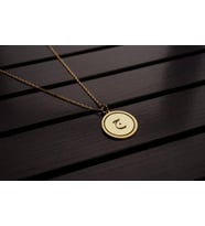 Kişiye Özel Arapça Harf Gümüş Kolye (Gold)