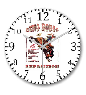 Rodeo Reno Duvar Saati Bombeli Gercek Cam