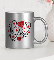 BK Gift Kişiye Özel Sevgililer Günü Temalı Gümüş Yaldızlı Kupa Bardak  19