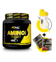 Ronic Nutrition Amino Powder Ultimate 750 gr (Böğürtlen Aromalı) + Shaker ve 2 Adet Tek Kullanımlık Whey Protein Hediye