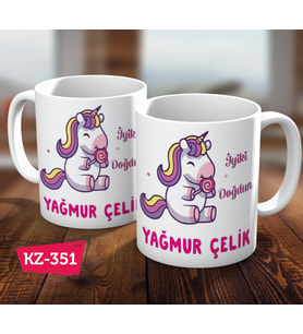 Kişiye Özel İsimli İyiki Doğdun Hediye Kupa Bardak