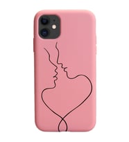 Iphone 11 Çizgi Tasarımlı Pudra Lansman Telefon Kılıfı