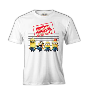 Minions - The Unusual Suspects Beyaz Erkek Tshirt