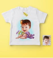 BK Gift Kişiye Özel Karikatürlü Bebek  Çocuk Tişört  3
